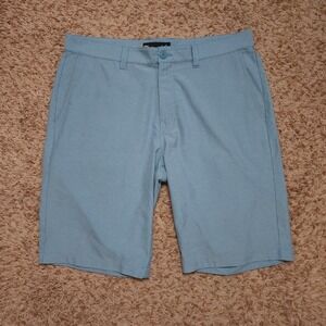 Travis Mathew Blue White Striped Shorts Men Sz 36‎ Casual Golf Shorts